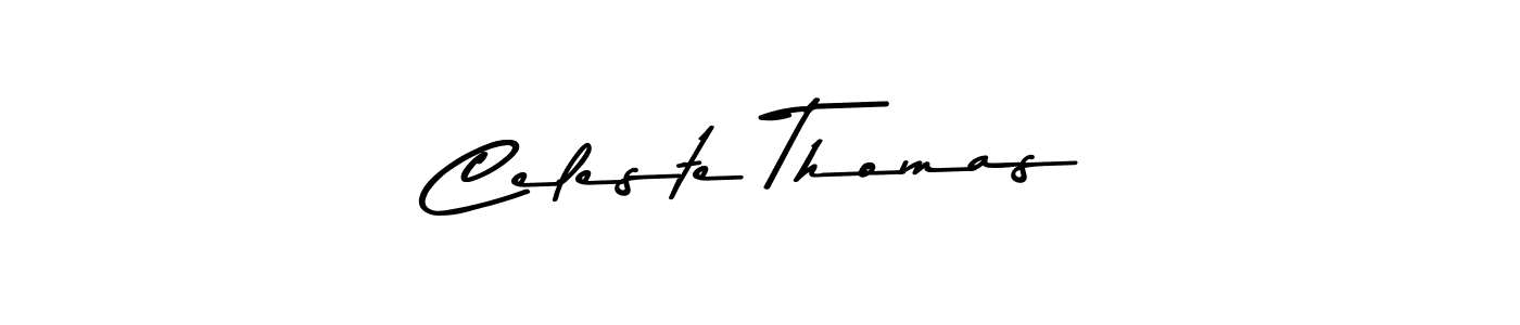 Create a beautiful signature design for name Celeste Thomas. With this signature (Asem Kandis PERSONAL USE) fonts, you can make a handwritten signature for free. Celeste Thomas signature style 9 images and pictures png