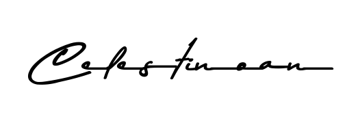 Create your official email sign-off with Celestinoan name in Asem Kandis PERSONAL USE style. Crisp, clean, and perfectly legible across all screens. Celestinoan signature style 9 images and pictures png