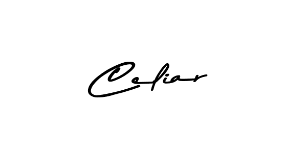 How to make Celiar name signature. Use Asem Kandis PERSONAL USE style for creating short signs online. This is the latest handwritten sign. Celiar signature style 9 images and pictures png
