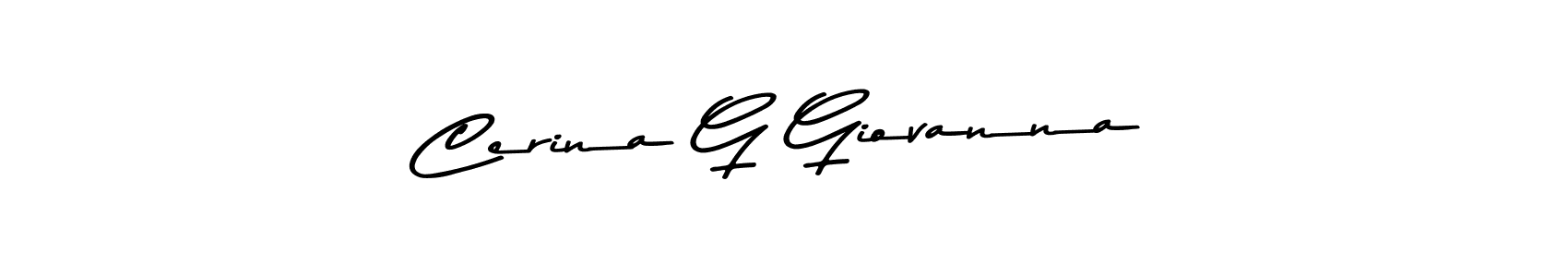 Make a beautiful signature design for name Cerina G Giovanna. With this signature (Asem Kandis PERSONAL USE) style, you can create a handwritten signature for free. Cerina G Giovanna signature style 9 images and pictures png