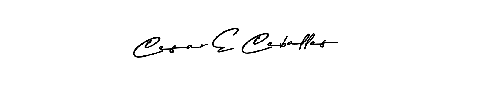 Cesar E Ceballos stylish signature style. Best Handwritten Sign (Asem Kandis PERSONAL USE) for my name. Handwritten Signature Collection Ideas for my name Cesar E Ceballos. Cesar E Ceballos signature style 9 images and pictures png