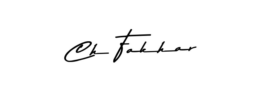 Create a beautiful signature design for name Ch Fakhar. With this signature (Asem Kandis PERSONAL USE) fonts, you can make a handwritten signature for free. Ch Fakhar signature style 9 images and pictures png