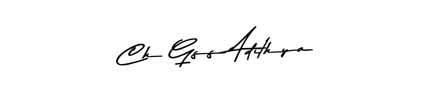 if you are searching for the best signature style for your name Ch Gss Adithya. so please give up your signature search. here we have designed multiple signature styles  using Asem Kandis PERSONAL USE. Ch Gss Adithya signature style 9 images and pictures png