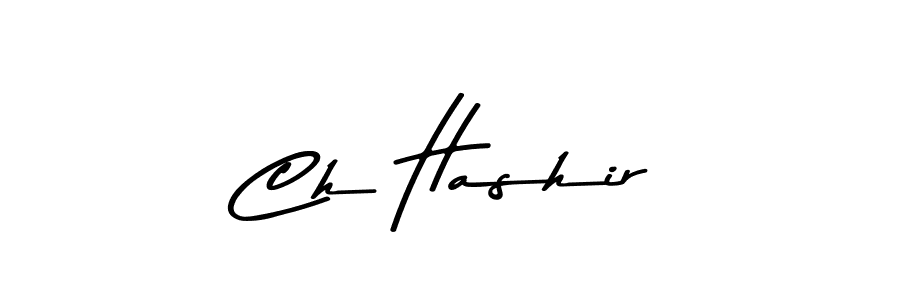 Make a beautiful signature design for name Ch Hashir. With this signature (Asem Kandis PERSONAL USE) style, you can create a handwritten signature for free. Ch Hashir signature style 9 images and pictures png