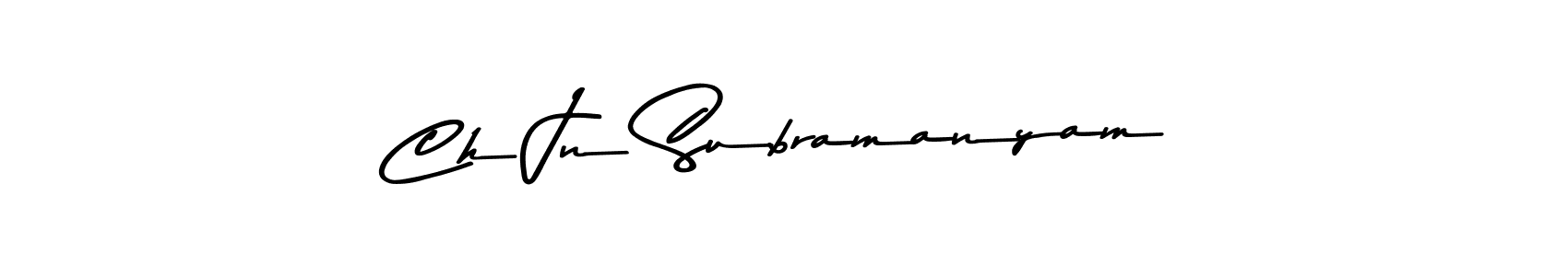 Use a signature maker to create a handwritten signature online. With this signature software, you can design (Asem Kandis PERSONAL USE) your own signature for name Ch Jn Subramanyam. Ch Jn Subramanyam signature style 9 images and pictures png