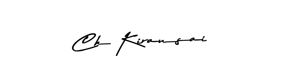 Use a signature maker to create a handwritten signature online. With this signature software, you can design (Asem Kandis PERSONAL USE) your own signature for name Ch Kiransai. Ch Kiransai signature style 9 images and pictures png