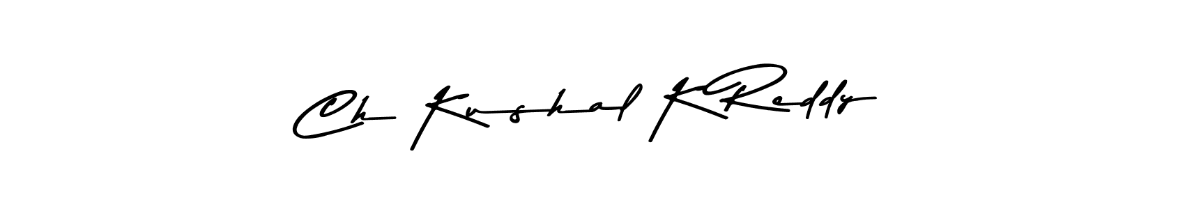 This is the best signature style for the Ch Kushal K Reddy name. Also you like these signature font (Asem Kandis PERSONAL USE). Mix name signature. Ch Kushal K Reddy signature style 9 images and pictures png