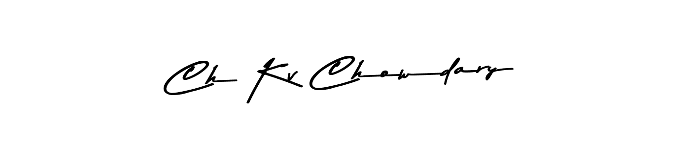 Design your own signature with our free online signature maker. With this signature software, you can create a handwritten (Asem Kandis PERSONAL USE) signature for name Ch Kv Chowdary. Ch Kv Chowdary signature style 9 images and pictures png