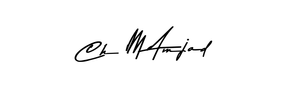 This is the best signature style for the Ch M Amjad name. Also you like these signature font (Asem Kandis PERSONAL USE). Mix name signature. Ch M Amjad signature style 9 images and pictures png