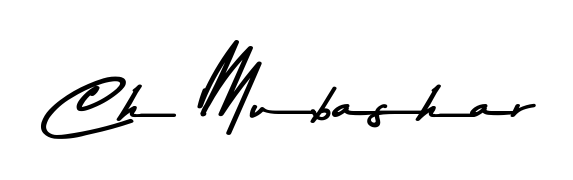 Similarly Asem Kandis PERSONAL USE is the best handwritten signature design. Signature creator online. You can use it as an online autograph creator for name Ch Mubashar. Ch Mubashar signature style 9 images and pictures png