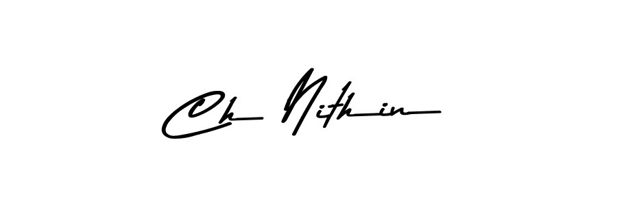 Also You can easily find your signature by using the search form. We will create Ch Nithin name handwritten signature images for you free of cost using Asem Kandis PERSONAL USE sign style. Ch Nithin signature style 9 images and pictures png