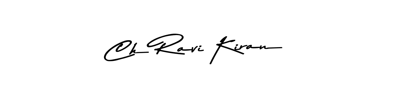 Design your own signature with our free online signature maker. With this signature software, you can create a handwritten (Asem Kandis PERSONAL USE) signature for name Ch Ravi Kiran. Ch Ravi Kiran signature style 9 images and pictures png
