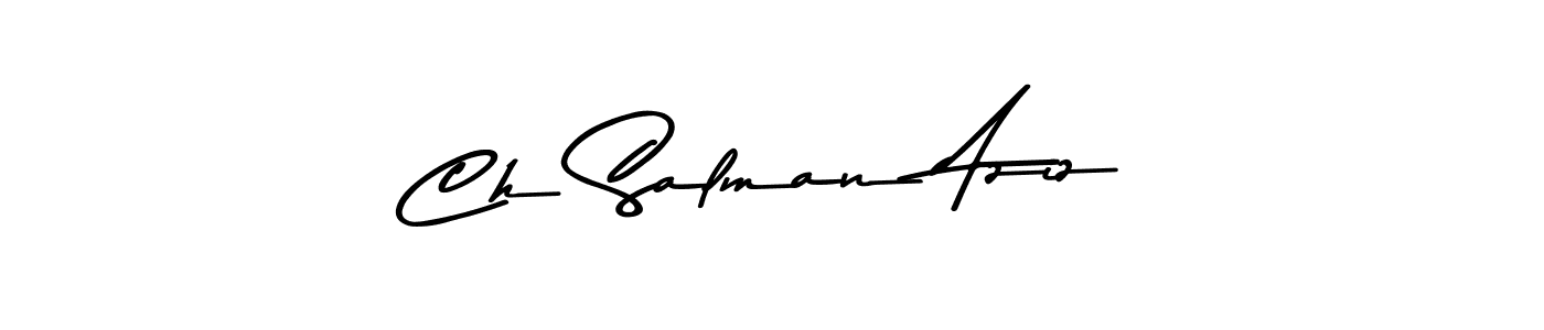 Use a signature maker to create a handwritten signature online. With this signature software, you can design (Asem Kandis PERSONAL USE) your own signature for name Ch Salman Aziz. Ch Salman Aziz signature style 9 images and pictures png