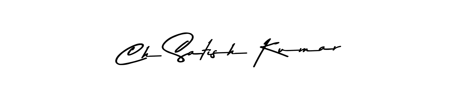 if you are searching for the best signature style for your name Ch Satish Kumar. so please give up your signature search. here we have designed multiple signature styles  using Asem Kandis PERSONAL USE. Ch Satish Kumar signature style 9 images and pictures png