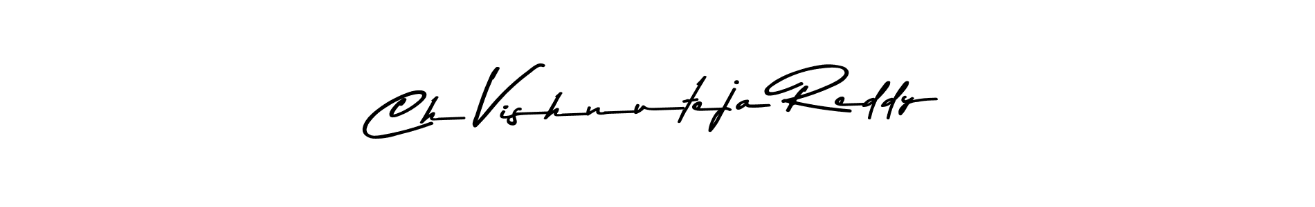 Make a beautiful signature design for name Ch Vishnuteja Reddy. With this signature (Asem Kandis PERSONAL USE) style, you can create a handwritten signature for free. Ch Vishnuteja Reddy signature style 9 images and pictures png