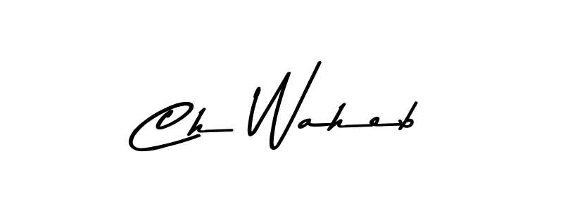 You can use this online signature creator to create a handwritten signature for the name Ch Waheb. This is the best online autograph maker. Ch Waheb signature style 9 images and pictures png