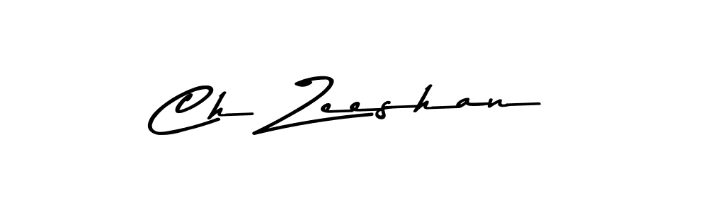 Create a beautiful signature design for name Ch Zeeshan. With this signature (Asem Kandis PERSONAL USE) fonts, you can make a handwritten signature for free. Ch Zeeshan signature style 9 images and pictures png