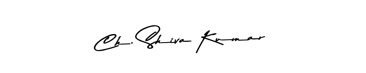 How to make Ch. Shiva Kumar name signature. Use Asem Kandis PERSONAL USE style for creating short signs online. This is the latest handwritten sign. Ch. Shiva Kumar signature style 9 images and pictures png