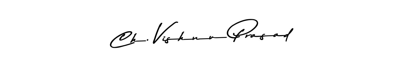 Use a signature maker to create a handwritten signature online. With this signature software, you can design (Asem Kandis PERSONAL USE) your own signature for name Ch. Vishnu Prasad. Ch. Vishnu Prasad signature style 9 images and pictures png