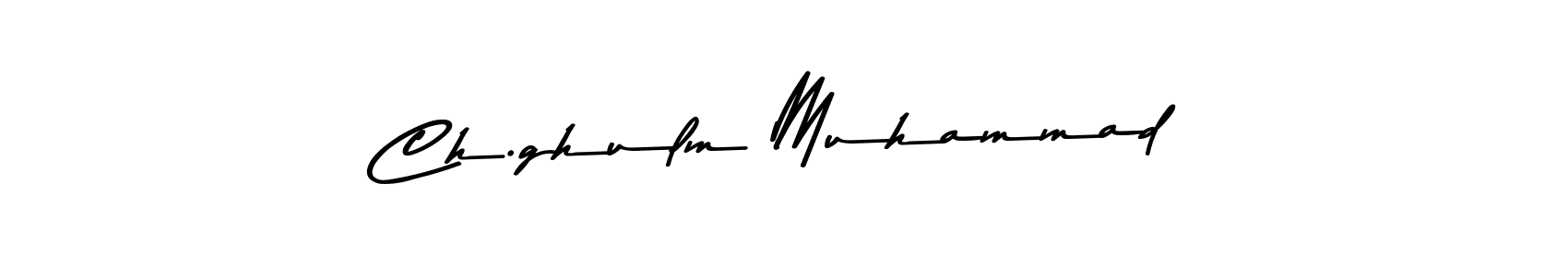 The best way (Asem Kandis PERSONAL USE) to make a short signature is to pick only two or three words in your name. The name Ch.ghulm Muhammad include a total of six letters. For converting this name. Ch.ghulm Muhammad signature style 9 images and pictures png