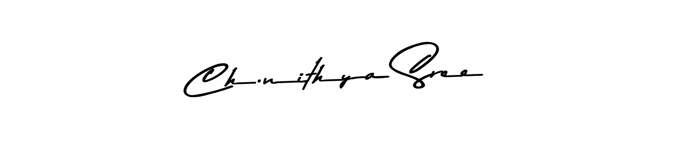 Use a signature maker to create a handwritten signature online. With this signature software, you can design (Asem Kandis PERSONAL USE) your own signature for name Ch.nithya Sree. Ch.nithya Sree signature style 9 images and pictures png