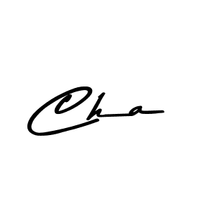 Create a beautiful signature design for name Cha. With this signature (Asem Kandis PERSONAL USE) fonts, you can make a handwritten signature for free. Cha signature style 9 images and pictures png