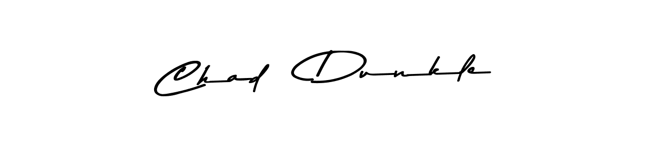 How to make Chad   Dunkle name signature. Use Asem Kandis PERSONAL USE style for creating short signs online. This is the latest handwritten sign. Chad   Dunkle signature style 9 images and pictures png
