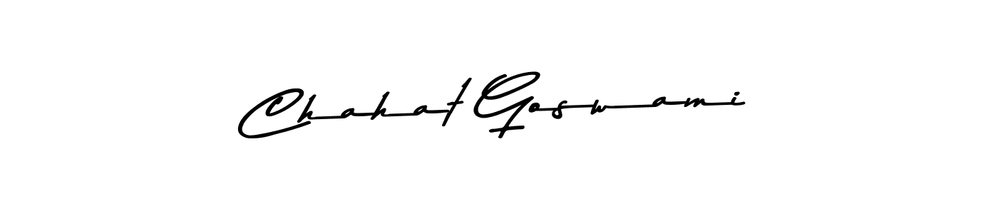 How to make Chahat Goswami name signature. Use Asem Kandis PERSONAL USE style for creating short signs online. This is the latest handwritten sign. Chahat Goswami signature style 9 images and pictures png