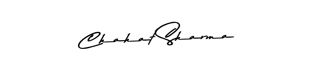 How to make Chahat Sharma name signature. Use Asem Kandis PERSONAL USE style for creating short signs online. This is the latest handwritten sign. Chahat Sharma signature style 9 images and pictures png