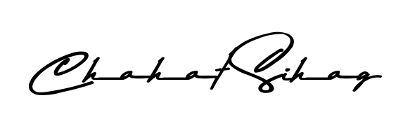 Transform the name Chahat Sihag into a signature masterpiece using Asem Kandis PERSONAL USE font. Ideal for photographers, artists, and creators looking for watermarks. Chahat Sihag signature style 9 images and pictures png