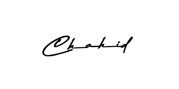 Design your own signature with our free online signature maker. With this signature software, you can create a handwritten (Asem Kandis PERSONAL USE) signature for name Chahid. Chahid signature style 9 images and pictures png