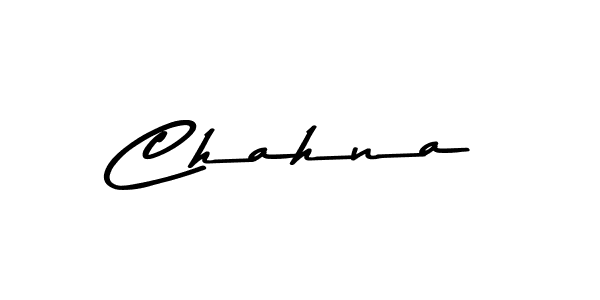 Design your own signature with our free online signature maker. With this signature software, you can create a handwritten (Asem Kandis PERSONAL USE) signature for name Chahna. Chahna signature style 9 images and pictures png