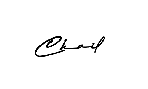 Use a signature maker to create a handwritten signature online. With this signature software, you can design (Asem Kandis PERSONAL USE) your own signature for name Chail. Chail signature style 9 images and pictures png