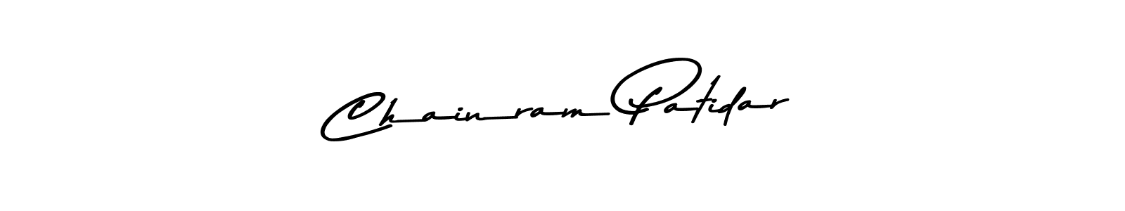 Design your own signature with our free online signature maker. With this signature software, you can create a handwritten (Asem Kandis PERSONAL USE) signature for name Chainram Patidar. Chainram Patidar signature style 9 images and pictures png