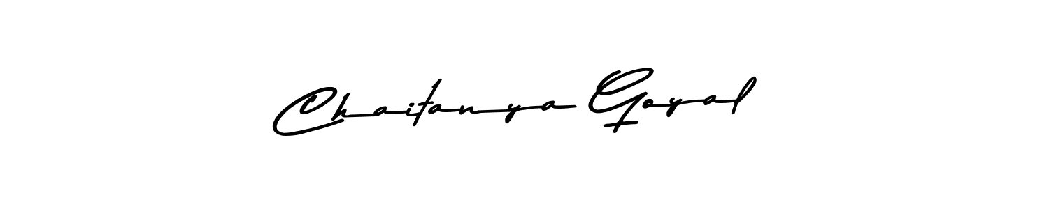 Make a beautiful signature design for name Chaitanya Goyal. With this signature (Asem Kandis PERSONAL USE) style, you can create a handwritten signature for free. Chaitanya Goyal signature style 9 images and pictures png