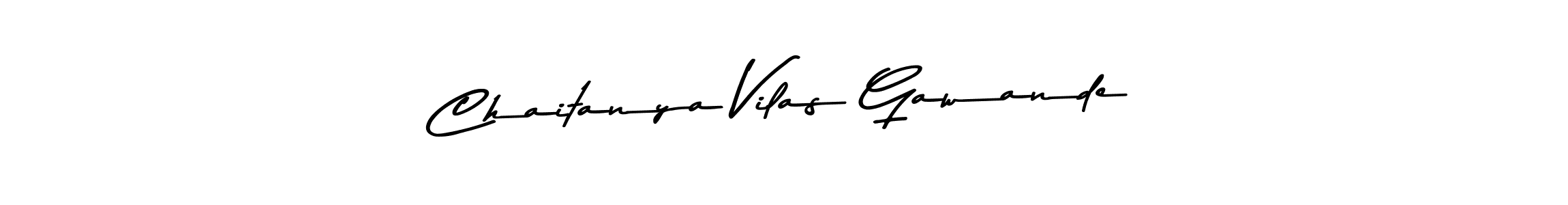 Create a beautiful signature design for name Chaitanya Vilas Gawande. With this signature (Asem Kandis PERSONAL USE) fonts, you can make a handwritten signature for free. Chaitanya Vilas Gawande signature style 9 images and pictures png