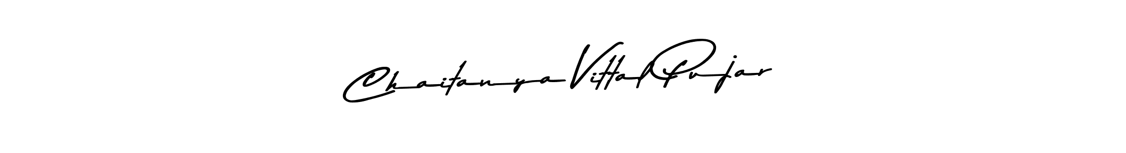 Chaitanya Vittal Pujar stylish signature style. Best Handwritten Sign (Asem Kandis PERSONAL USE) for my name. Handwritten Signature Collection Ideas for my name Chaitanya Vittal Pujar. Chaitanya Vittal Pujar signature style 9 images and pictures png