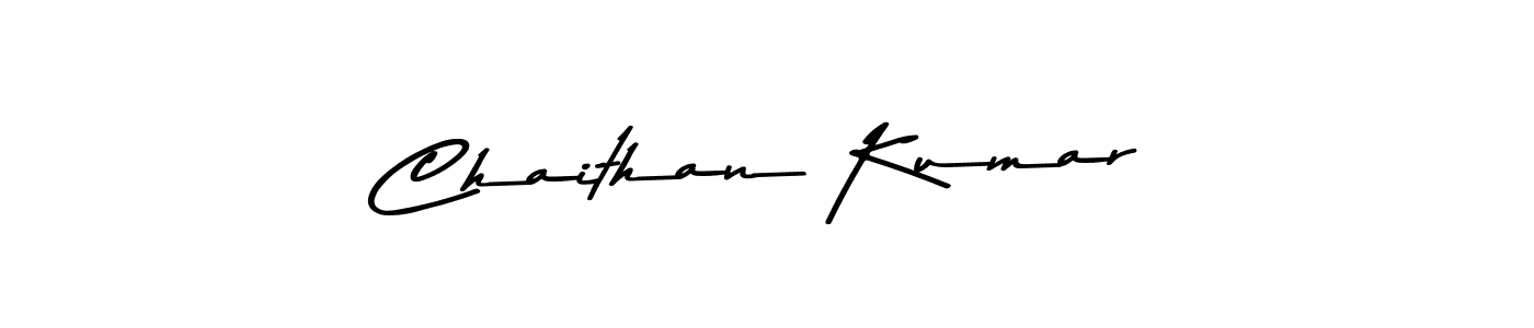 How to make Chaithan Kumar name signature. Use Asem Kandis PERSONAL USE style for creating short signs online. This is the latest handwritten sign. Chaithan Kumar signature style 9 images and pictures png