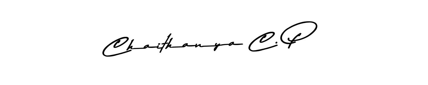 Also You can easily find your signature by using the search form. We will create Chaithanya C. P name handwritten signature images for you free of cost using Asem Kandis PERSONAL USE sign style. Chaithanya C. P signature style 9 images and pictures png