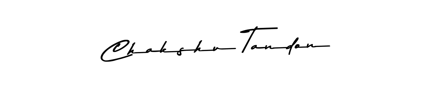 Design your own signature with our free online signature maker. With this signature software, you can create a handwritten (Asem Kandis PERSONAL USE) signature for name Chakshu Tandon. Chakshu Tandon signature style 9 images and pictures png