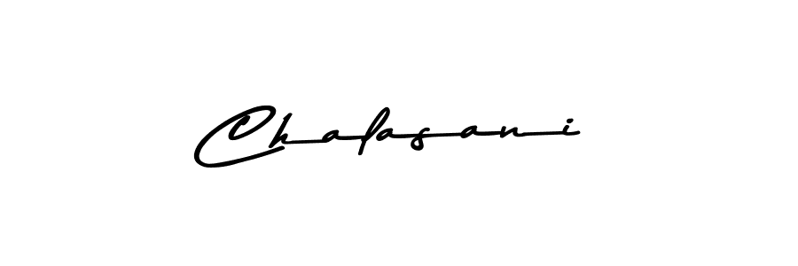 How to make Chalasani name signature. Use Asem Kandis PERSONAL USE style for creating short signs online. This is the latest handwritten sign. Chalasani signature style 9 images and pictures png