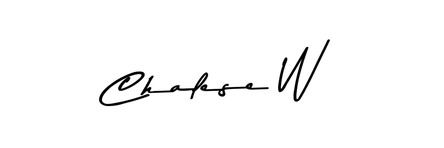 Design your own signature with our free online signature maker. With this signature software, you can create a handwritten (Asem Kandis PERSONAL USE) signature for name Chalese W. Chalese W signature style 9 images and pictures png