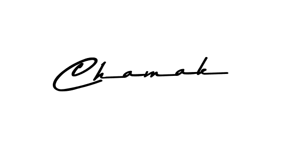Make a beautiful signature design for name Chamak. With this signature (Asem Kandis PERSONAL USE) style, you can create a handwritten signature for free. Chamak signature style 9 images and pictures png