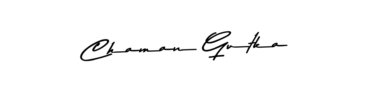 Similarly Asem Kandis PERSONAL USE is the best handwritten signature design. Signature creator online .You can use it as an online autograph creator for name Chaman Gutka. Chaman Gutka signature style 9 images and pictures png