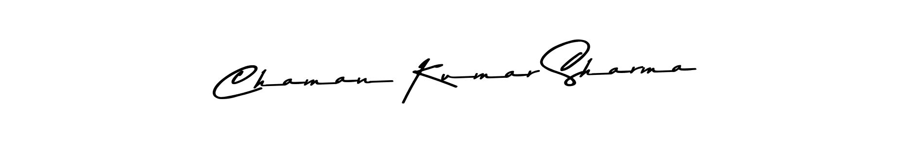 How to make Chaman Kumar Sharma name signature. Use Asem Kandis PERSONAL USE style for creating short signs online. This is the latest handwritten sign. Chaman Kumar Sharma signature style 9 images and pictures png