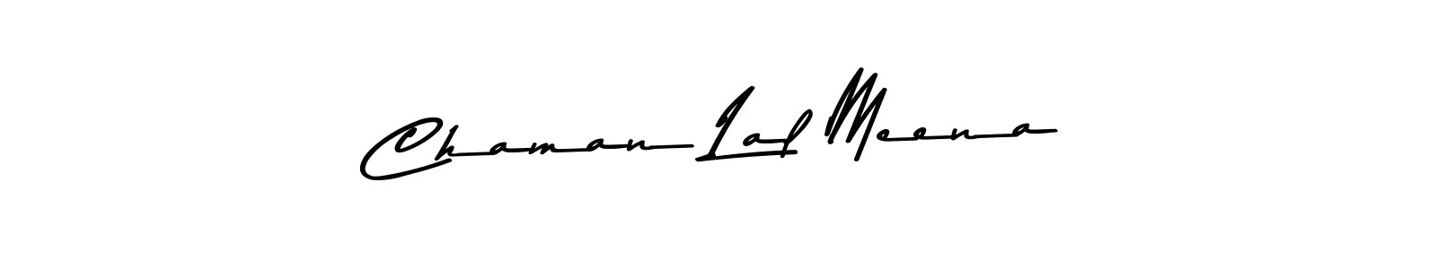 How to make Chaman Lal Meena name signature. Use Asem Kandis PERSONAL USE style for creating short signs online. This is the latest handwritten sign. Chaman Lal Meena signature style 9 images and pictures png