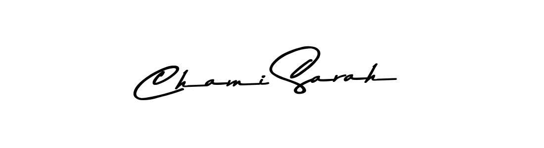 You should practise on your own different ways (Asem Kandis PERSONAL USE) to write your name (Chami Sarah) in signature. don't let someone else do it for you. Chami Sarah signature style 9 images and pictures png