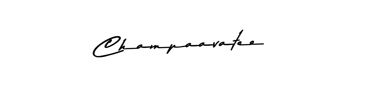 Design your own signature with our free online signature maker. With this signature software, you can create a handwritten (Asem Kandis PERSONAL USE) signature for name Champaavatee. Champaavatee signature style 9 images and pictures png