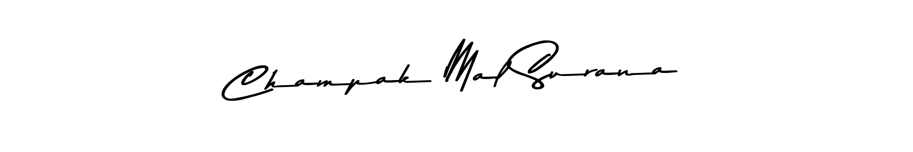 Also You can easily find your signature by using the search form. We will create Champak Mal Surana name handwritten signature images for you free of cost using Asem Kandis PERSONAL USE sign style. Champak Mal Surana signature style 9 images and pictures png