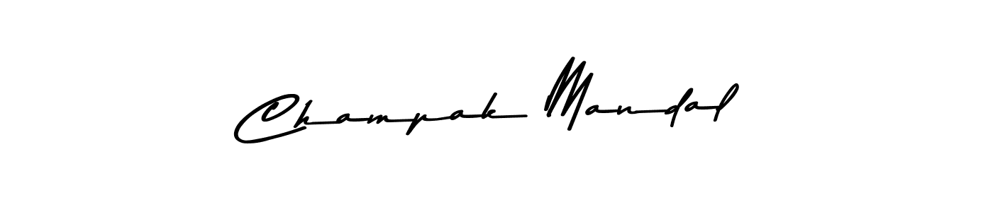 Create a beautiful signature design for name Champak Mandal. With this signature (Asem Kandis PERSONAL USE) fonts, you can make a handwritten signature for free. Champak Mandal signature style 9 images and pictures png